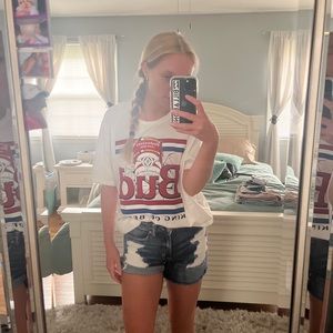 American Eagle “next level stretch” jean shorts